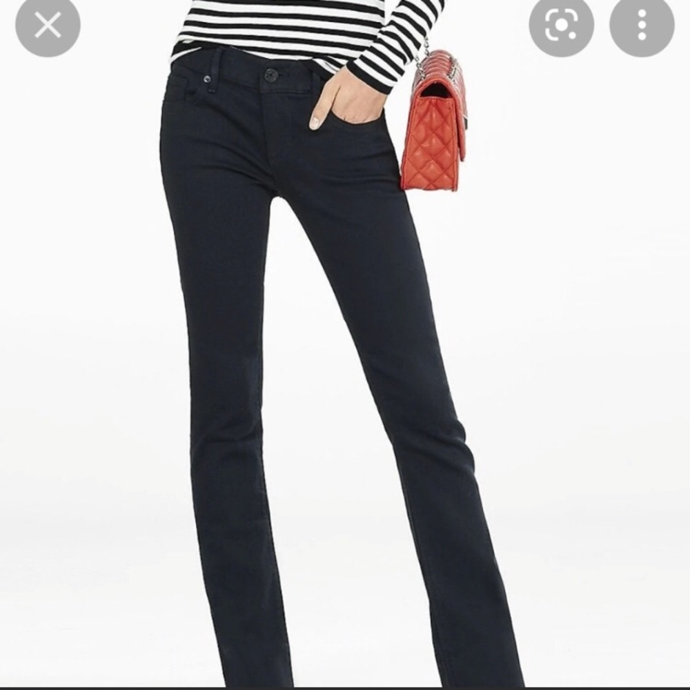 Express Barely Boot Jeans, Black, 16 long